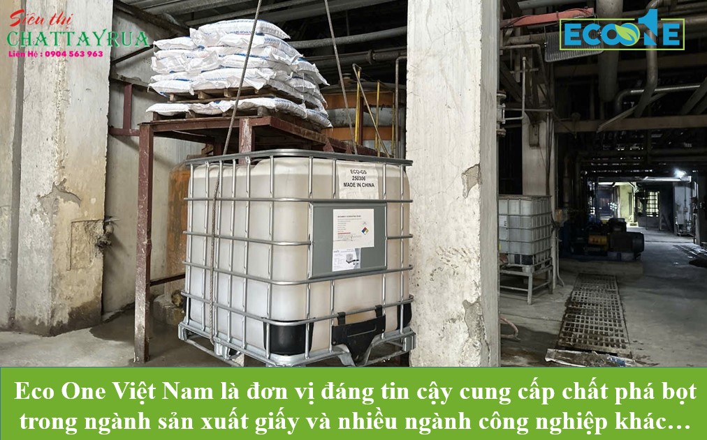 Eco One Việt Nam là đơn vị đáng tin cậy cung cấp chất phá bọt trong ngành sản xuất giấy và nhiều ngành công nghiệp khác